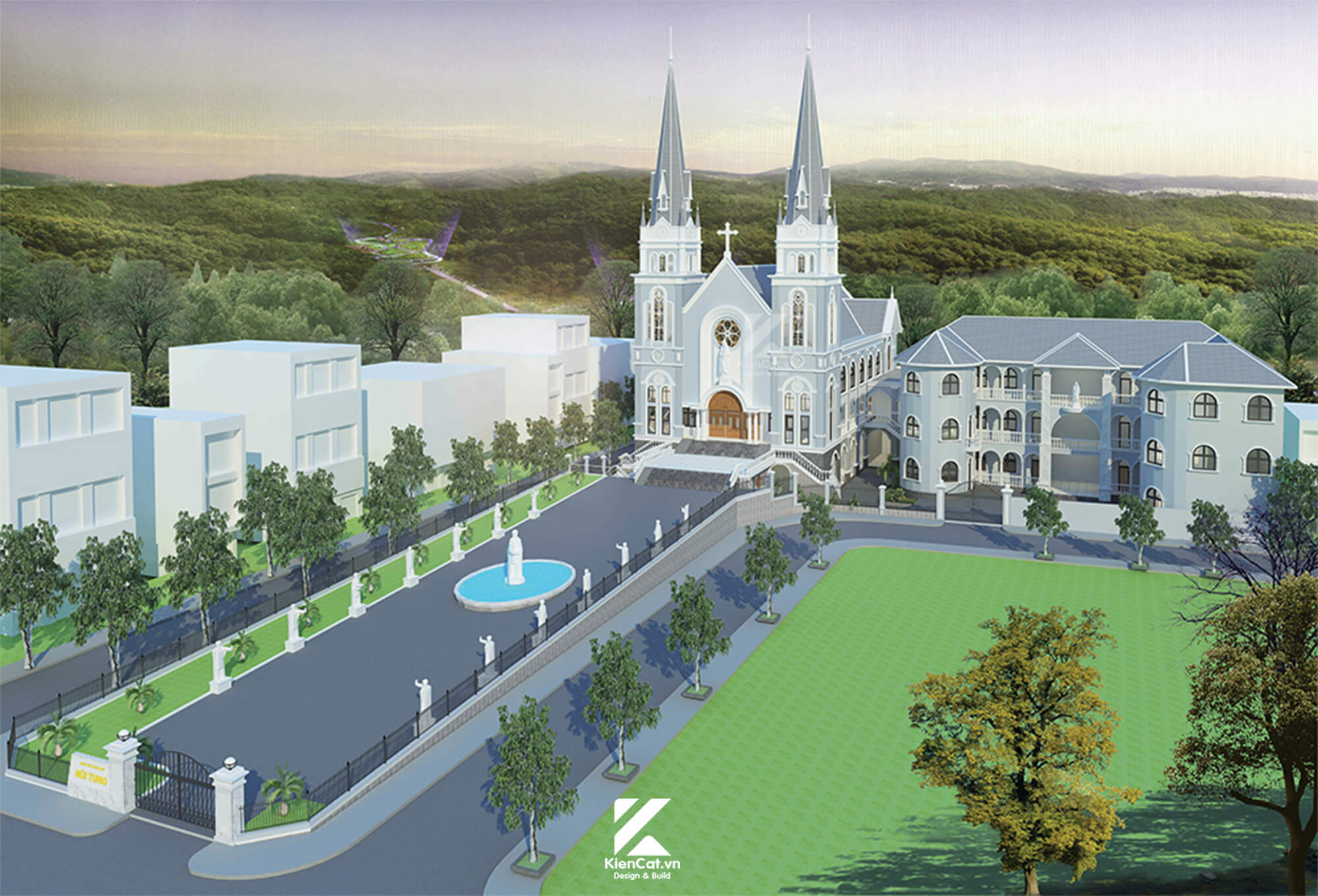 thiết kế nhà thờ giáo xứ núi tung, long khánh, đồng nai