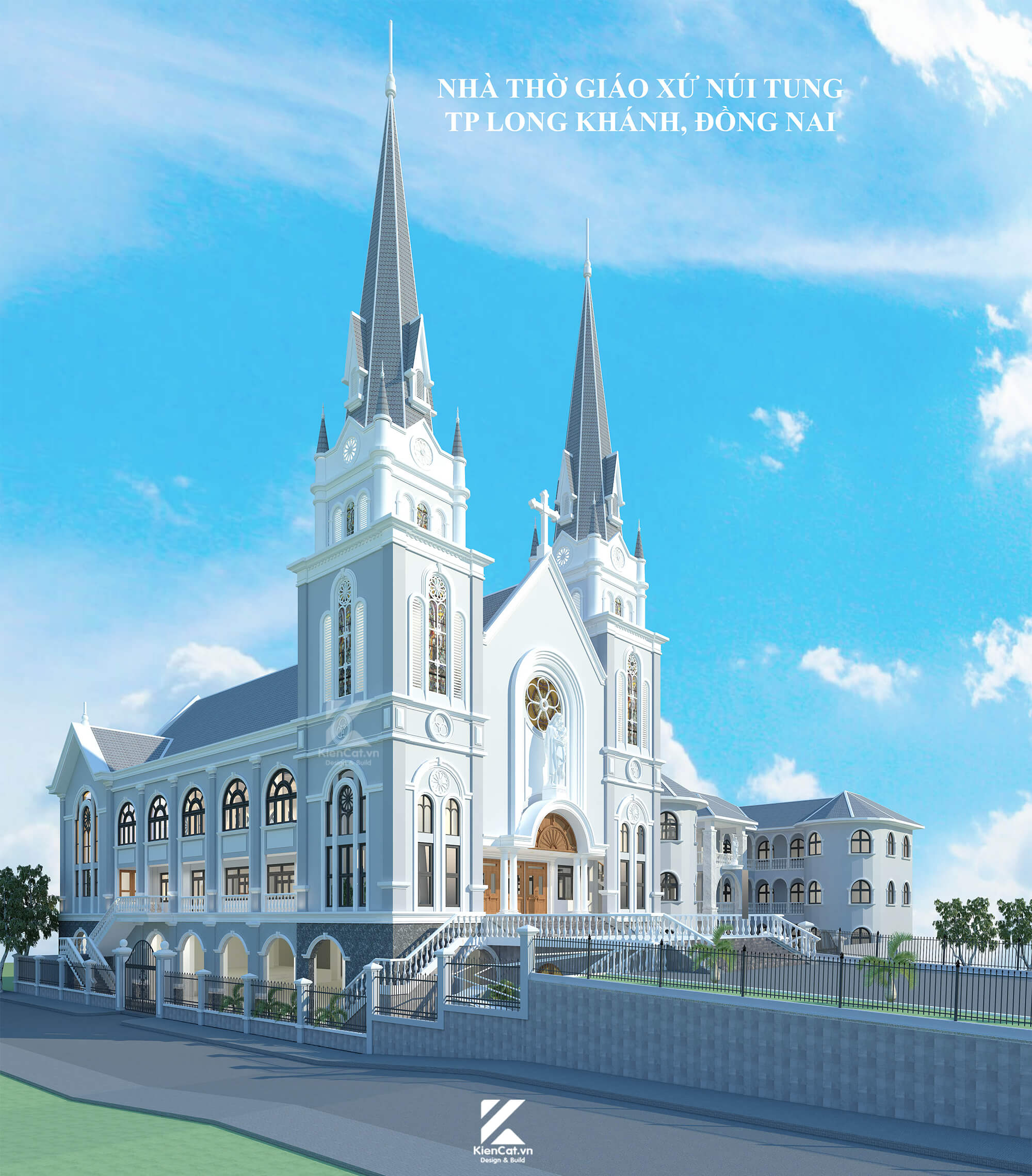 thiết kế nhà thờ giáo xứ núi tung, long khánh, đồng nai