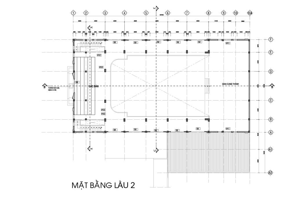 bố trí mặt bằng nhà thờ công giáo