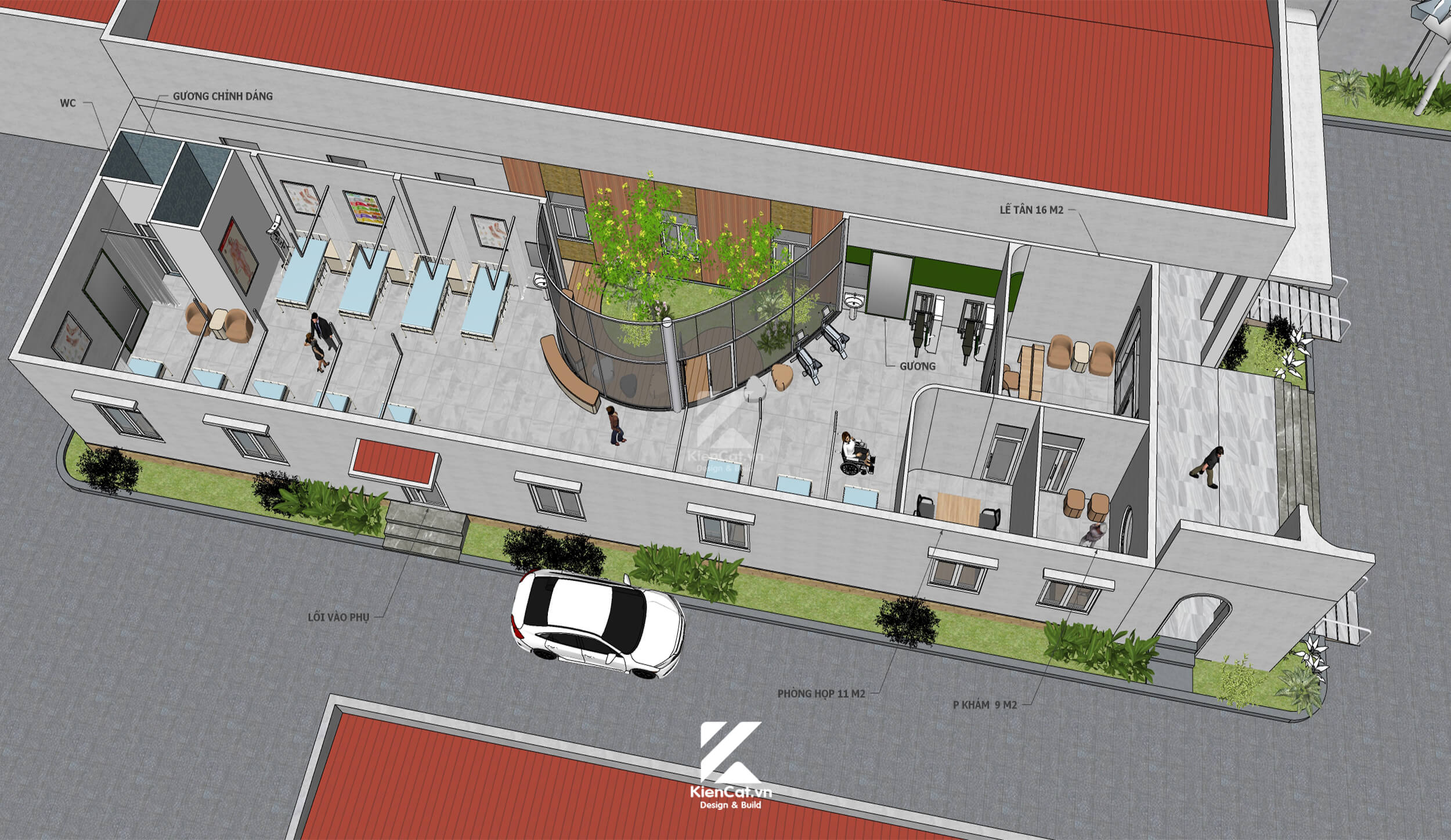 Mặt bằng phòng khám vật lý trị liệu