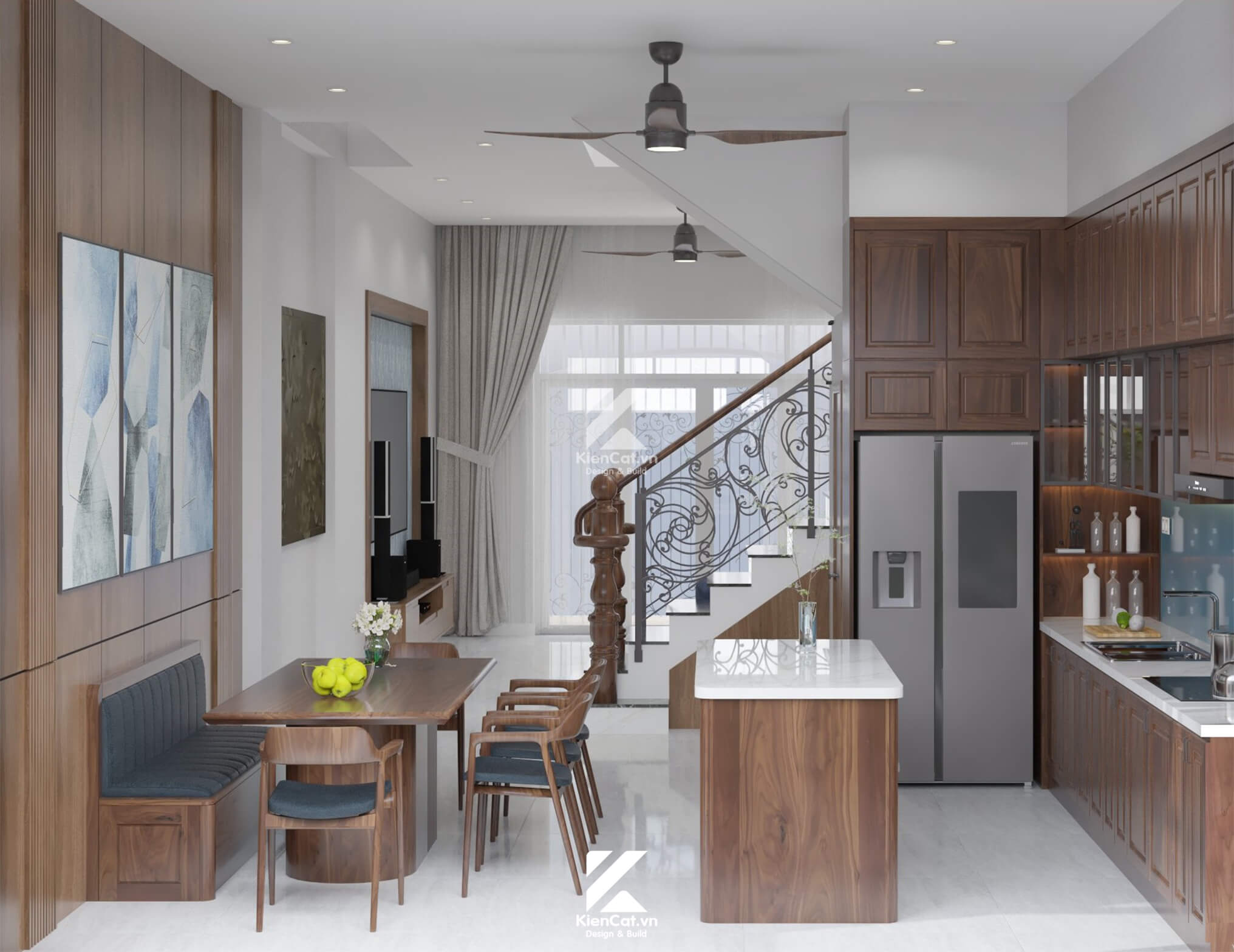 thiết kế thi công nội thất nhà phố citylans garden hills gò vấp