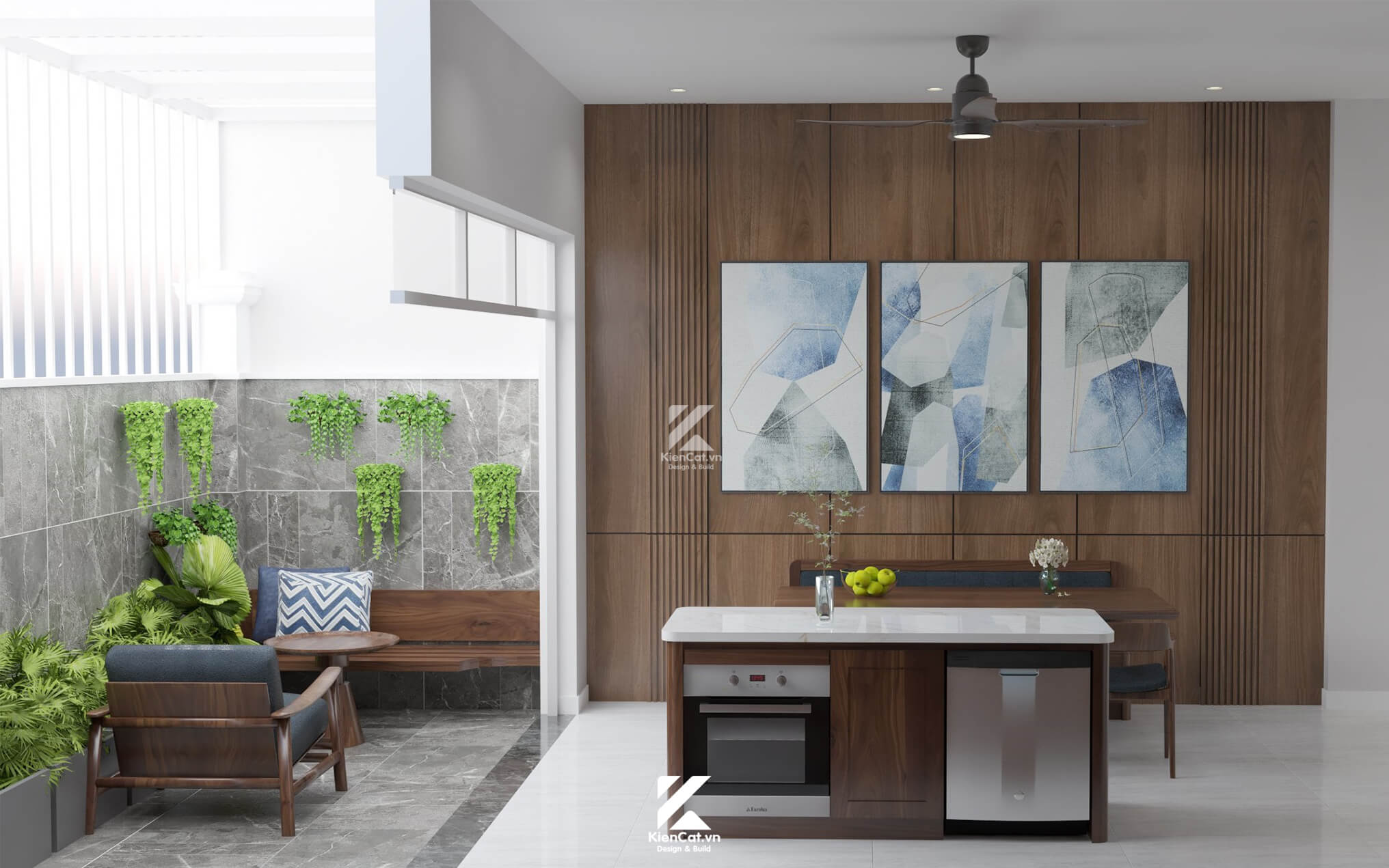 thiết kế thi công nội thất nhà phố citylans garden hills gò vấp