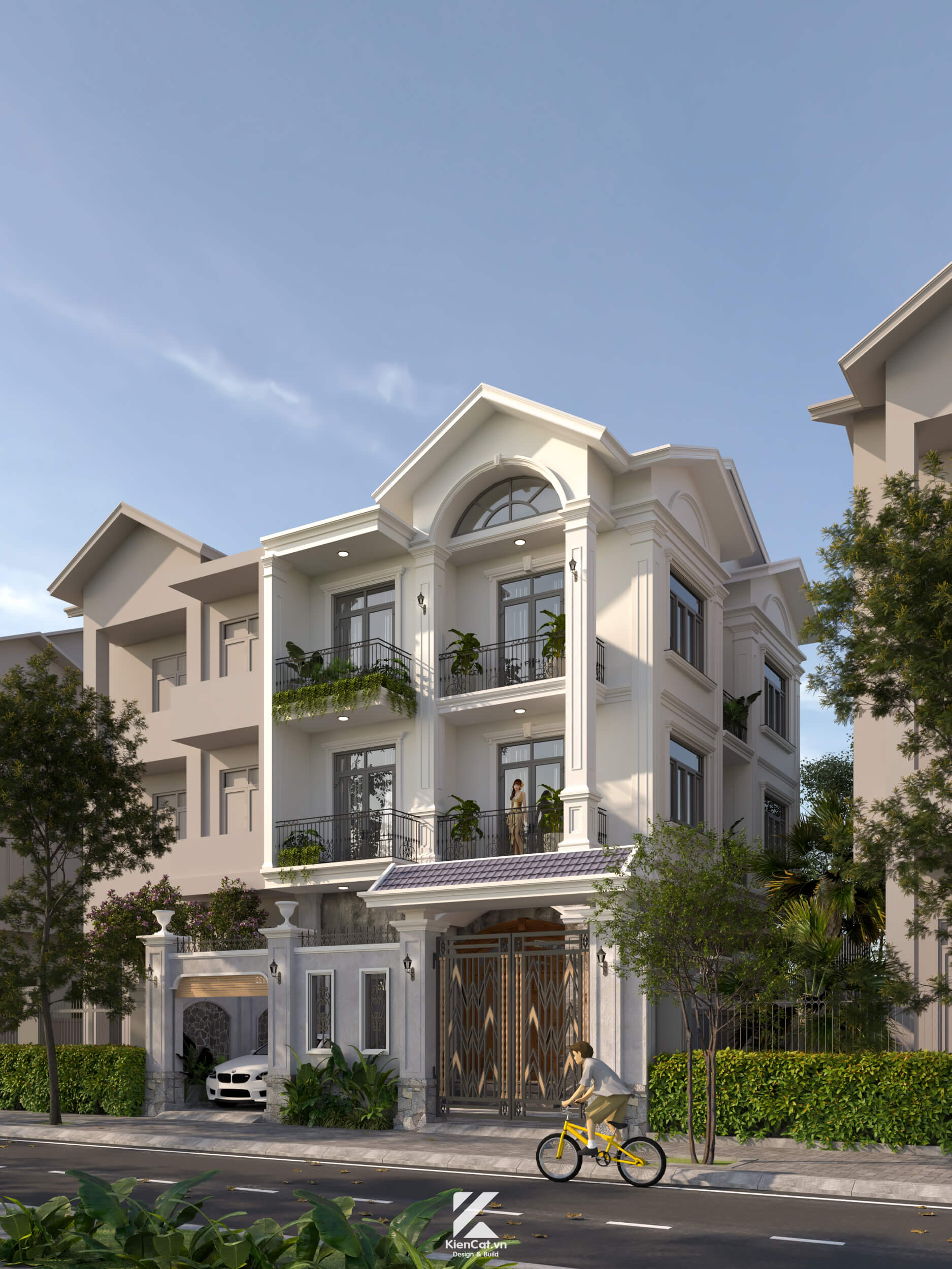 thiết kế biệt thự song lập Khu dân cư Bình Lợi