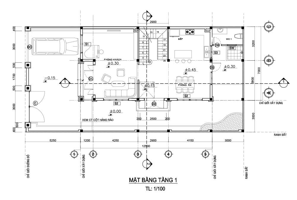 thiết kế biệt thự song lập Khu dân cư Bình Lợ