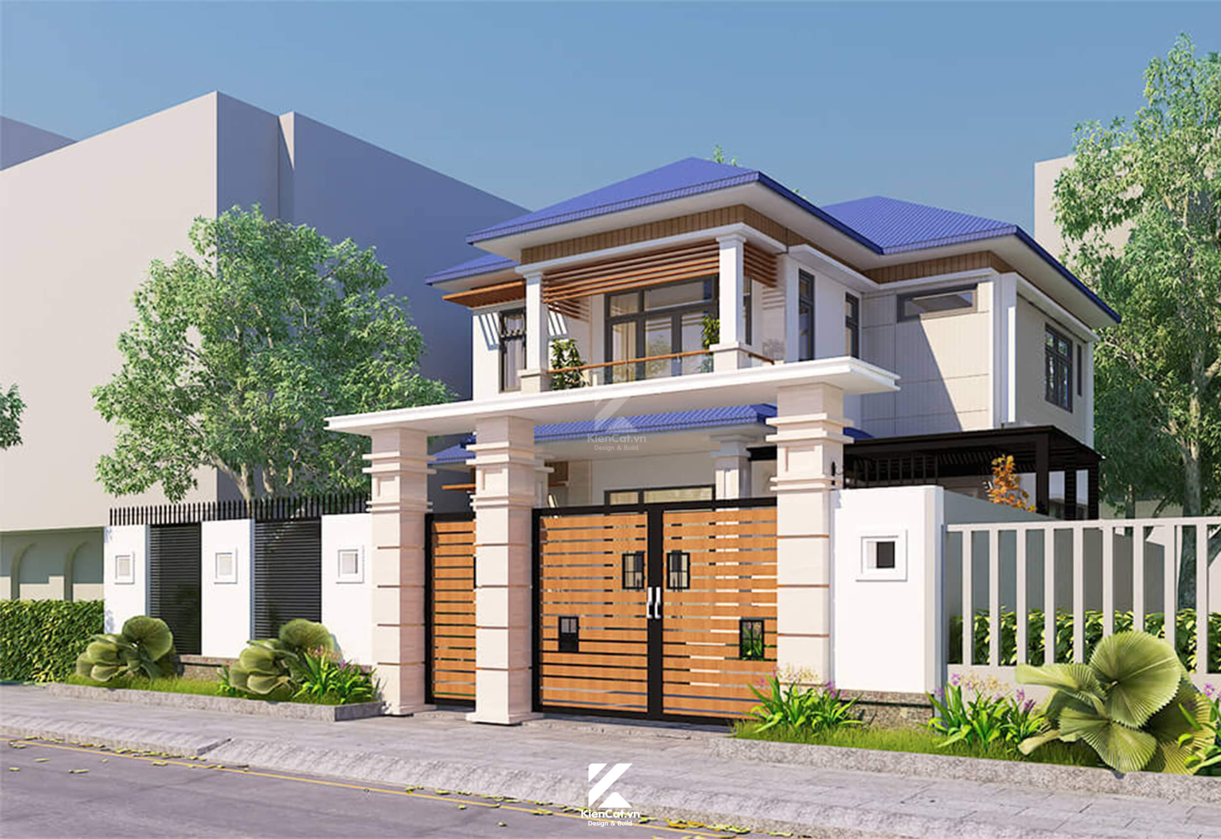 thiết kế thi công biệt thự 2 tầng