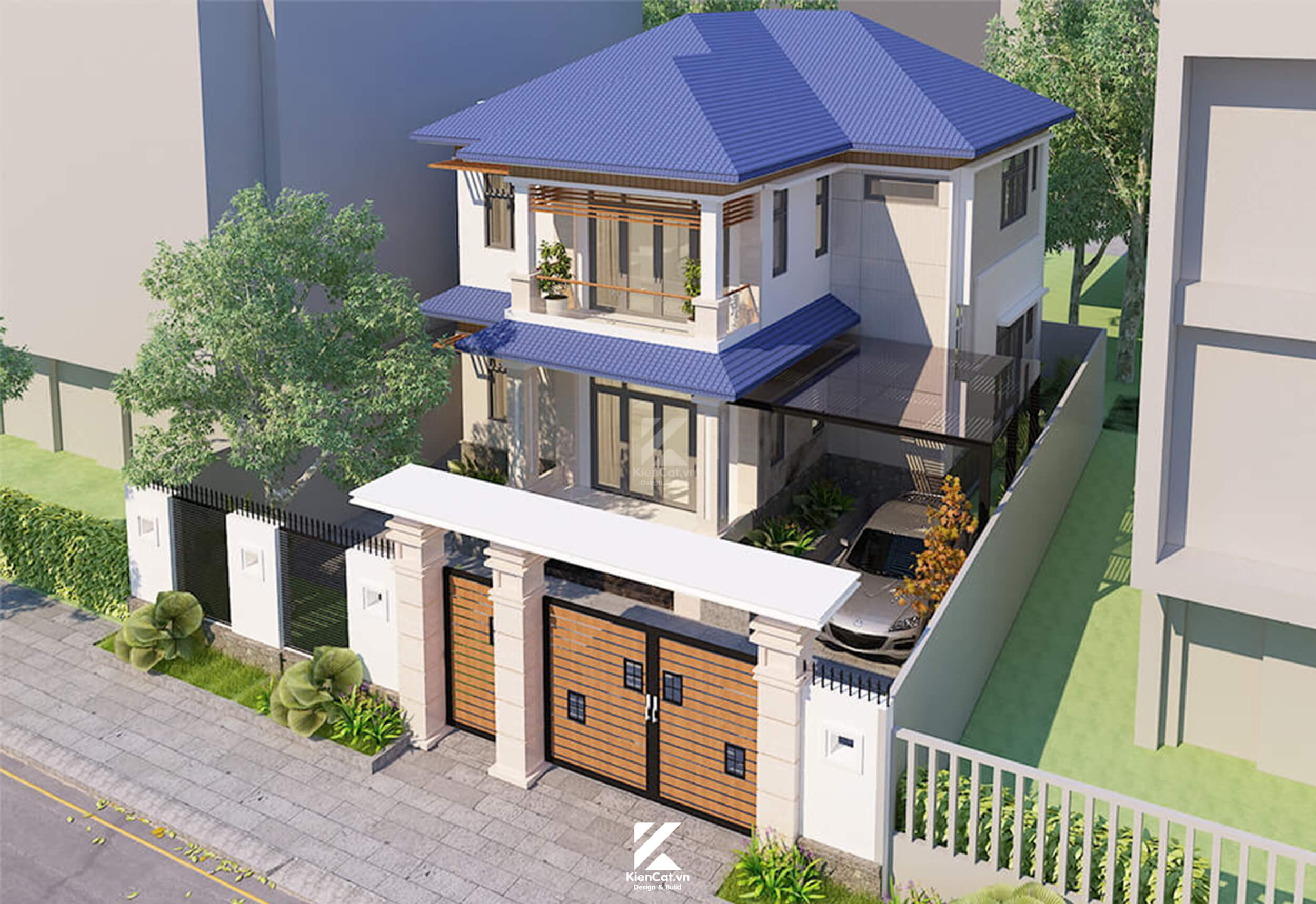 thiết kế thi công biệt thự 2 tầng