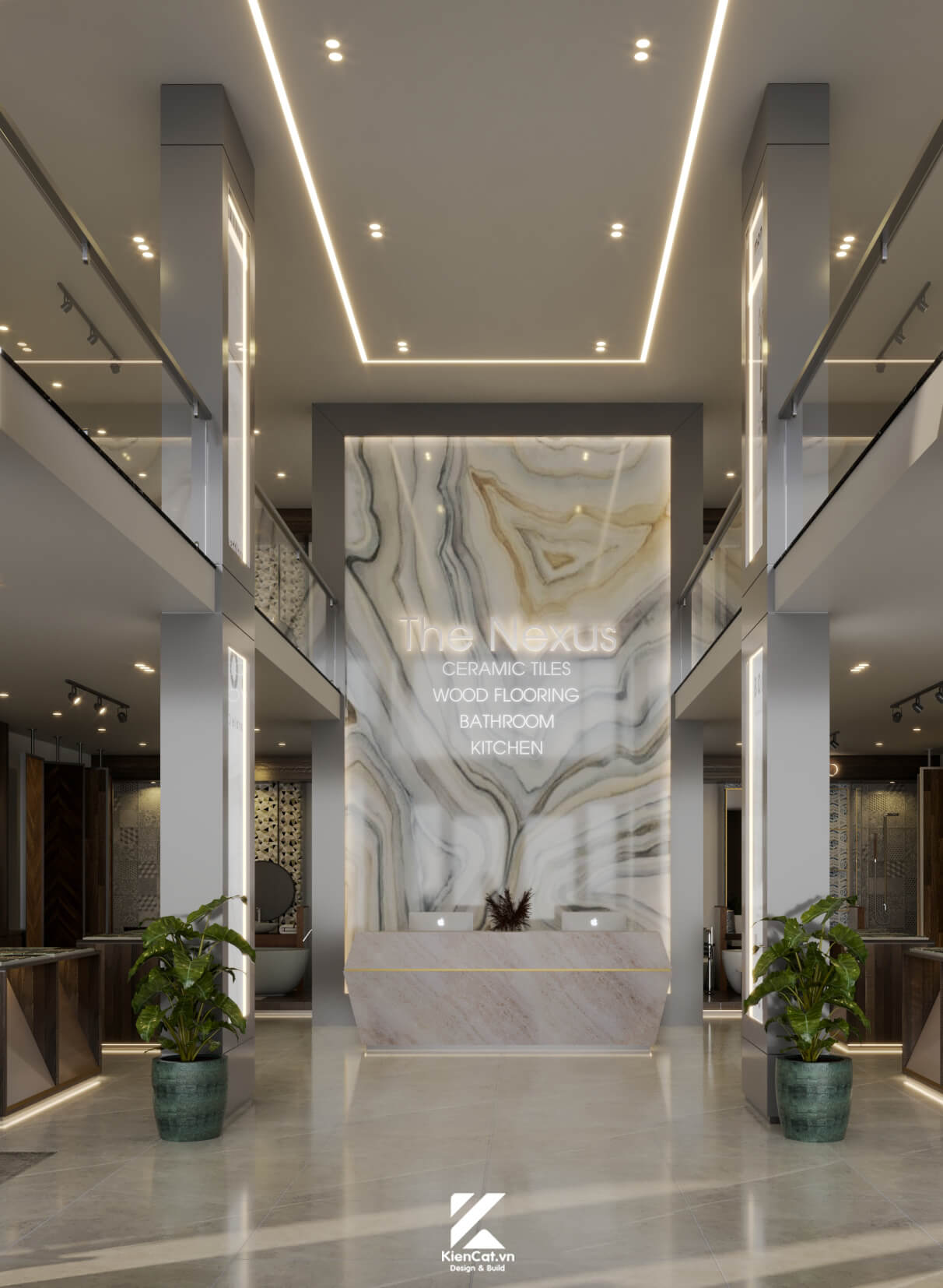 thiết kế toà nhà văn phòng kết hợp showroom the nexus