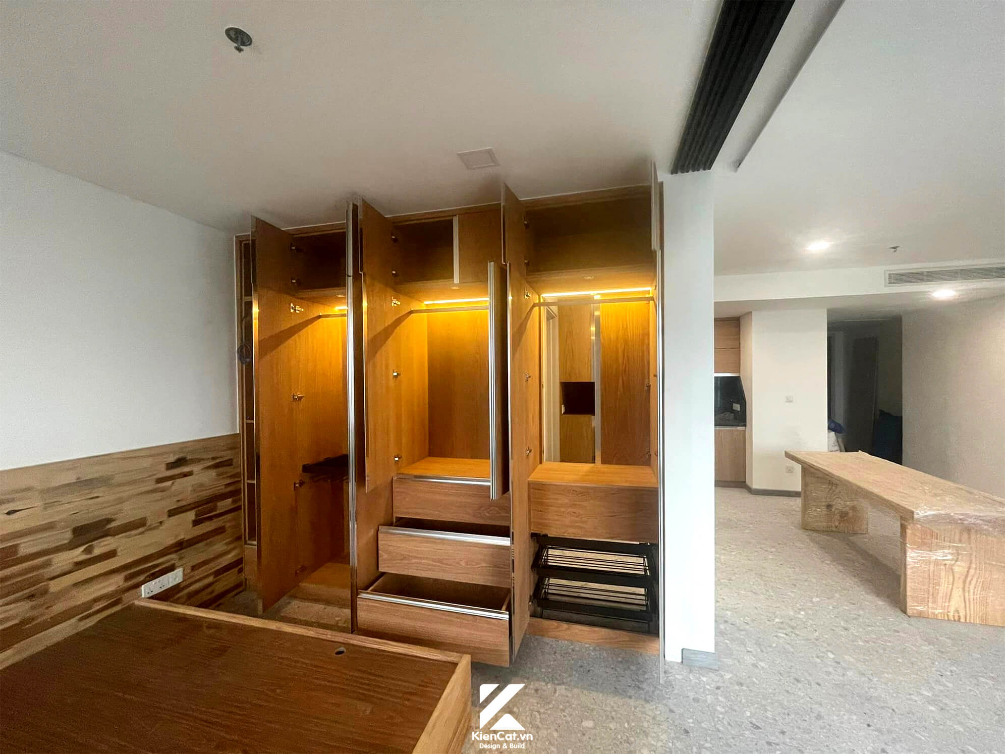 Xưởng gỗ nội thất may đo Kiến Cát